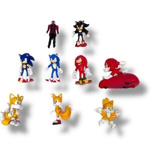 SEGA Sonic‎ Hedgehog Tails Shadow Action Figure Lot 9 Jakks Pacific McDonalds 3"